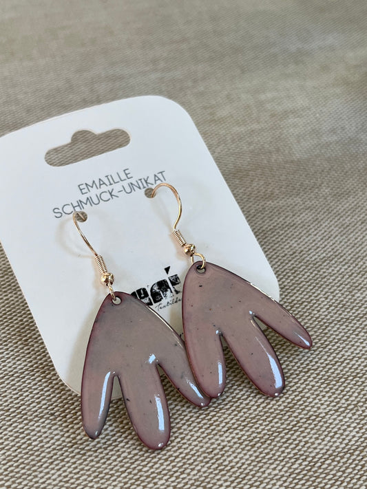 Emailleohrringe Tulpen